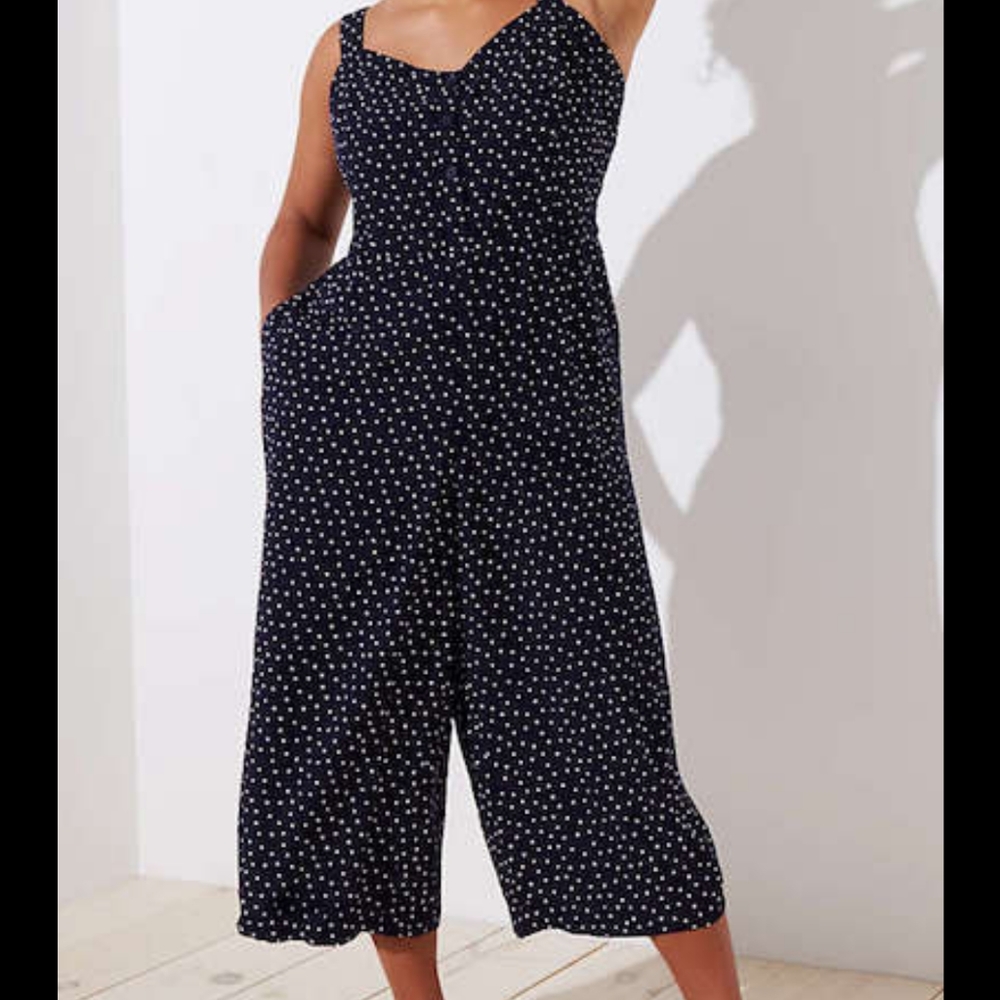 NWOT Loft Polka Dot Jumpsuit size 18.